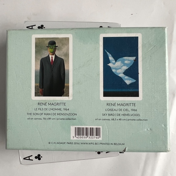 2 Decks Magritte Playing Cards Surrealist Painter Belgium Cards Sealed Open Box - Picture 3 of 6